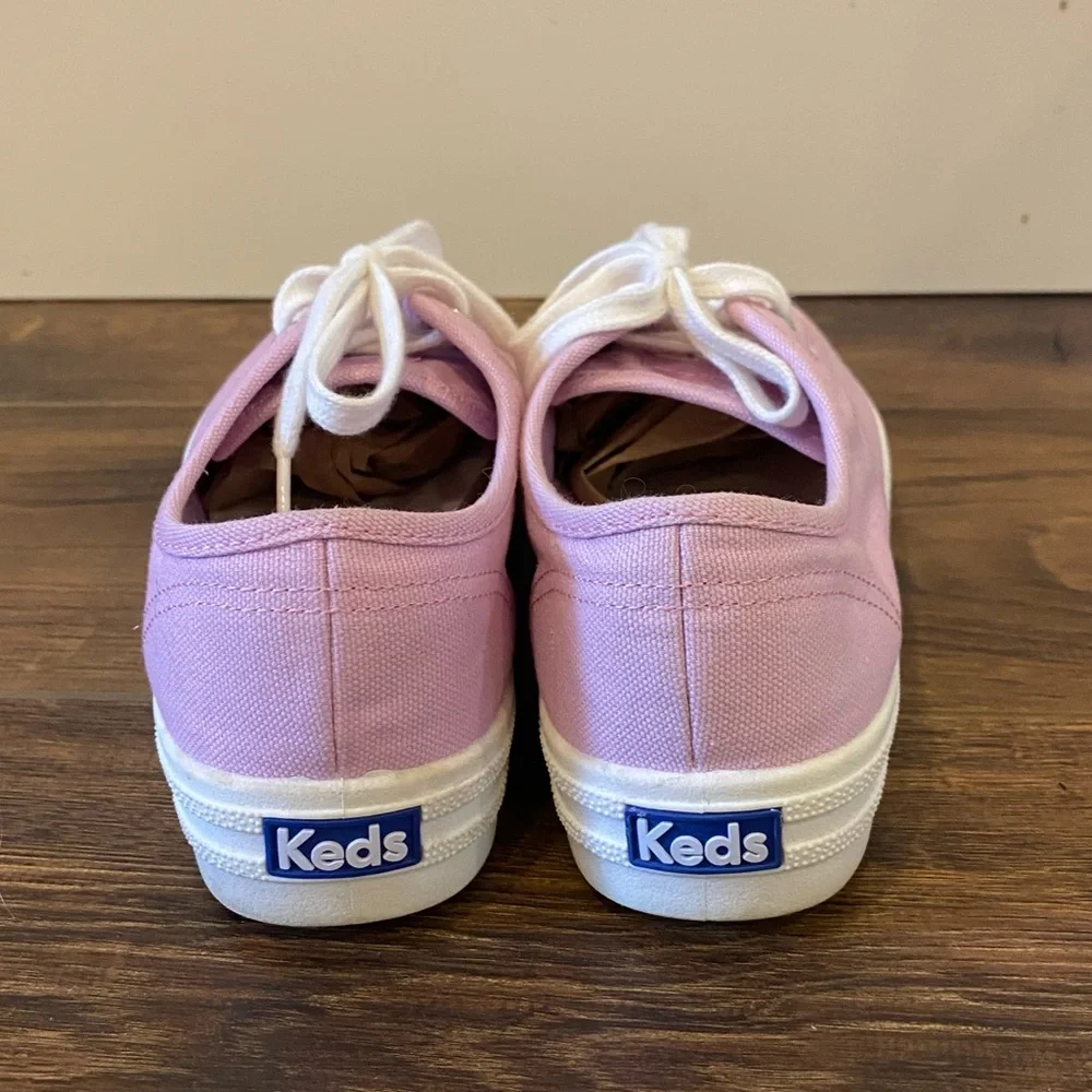 Keds pink sneakers size 7 lace up platform canvas shoes - Picture 4 of 10